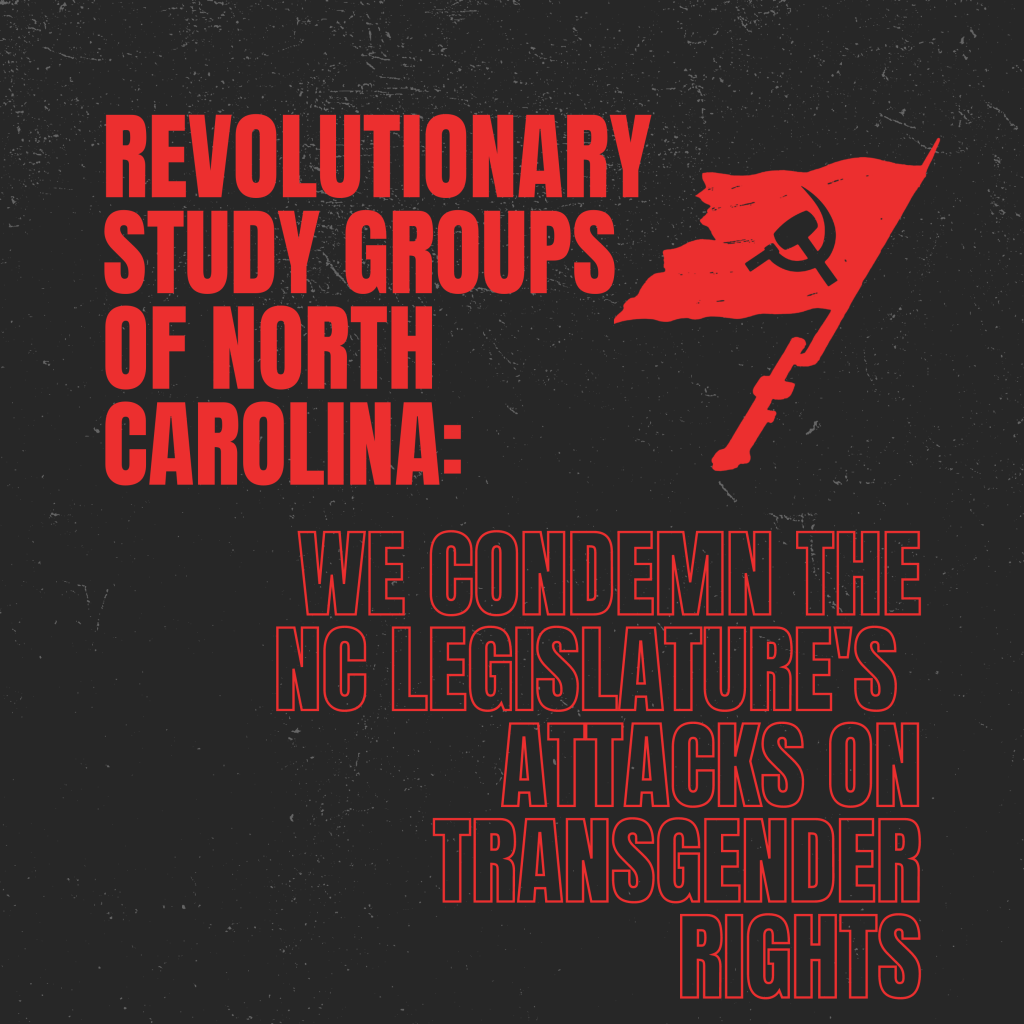 NC RSG Statement on the NC Legislature’s Attacks on Transgender Rights